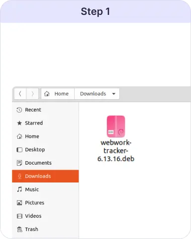 Instalar el Rastreador de Tiempo para Linux con Interfaz Gráfica Descarga el rastreador de tiempo para Linux, encuentra el archivo .deb e instálalo.
